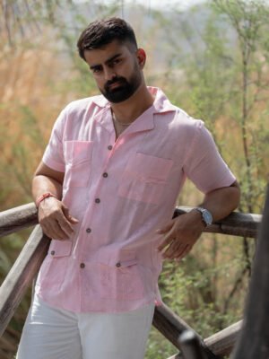 Heritage Explorer Linen Shirt – Rose Pink
